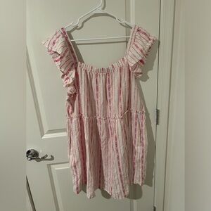 Bohemian Flutter Sleeve Mini Sun Dress
